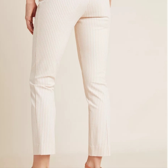 Anthropologie The Essential Slim Striped Trouser, Size 12 - Picture 3 of 8